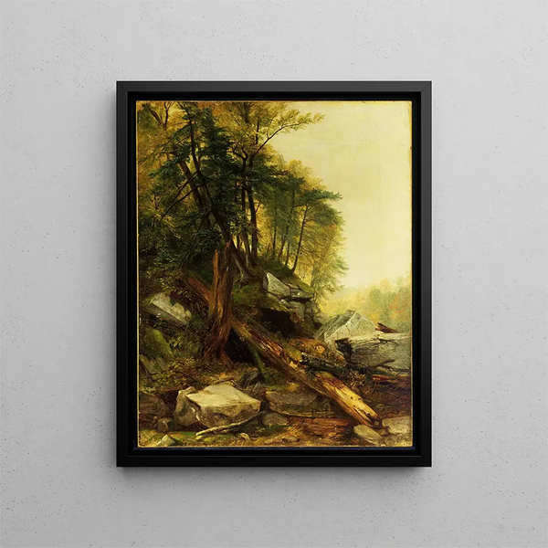 Paesaggio di Kaaterskill - Asher Brown Durand — quadro incorniciato alla parete
