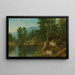 in legno sul bordo di un fiume - Asher Brown Durand — quadro incorniciato alla parete