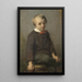 Ritratto di un ragazzo - August Allebé — quadro incorniciato alla parete