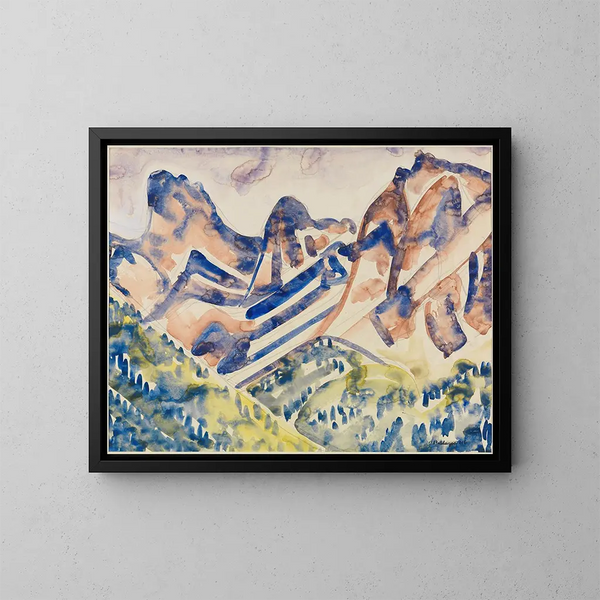 Paesaggio montano - August Babberger — quadro incorniciato alla parete