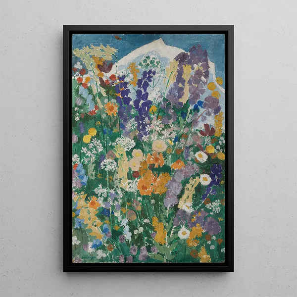 Riproduzione del dipinto Fleurs sur la montagne - August Babberger