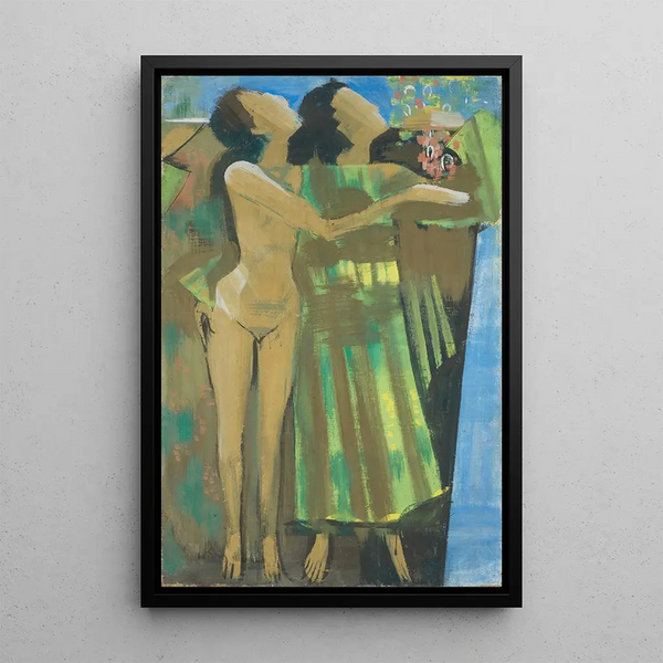 Riproduzione del dipinto Fête de la jeunesse deux femmes - August Babberger