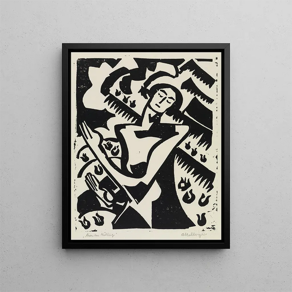 Donna in Primavera - August Babberger — quadro incorniciato alla parete