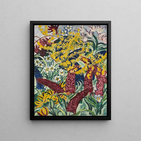 Fiori del giardino I - August Babberger — quadro incorniciato alla parete