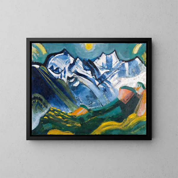 Paesaggio di alta montagna con Scheerhorn - August Babberger — quadro incorniciato alla parete