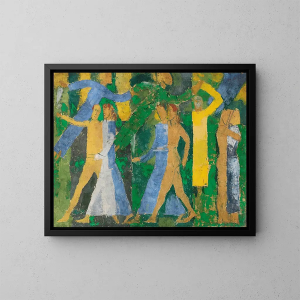 Coppia nei boschi II - August Babberger — quadro incorniciato alla parete