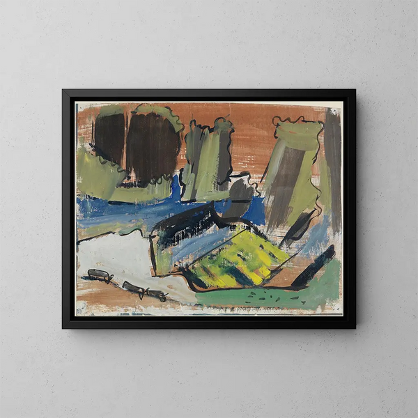Nuvole di pioggia sopra la Balmalp - August Babberger — quadro incorniciato alla parete