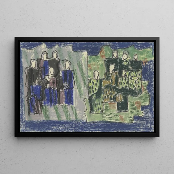 Due gruppi femminili - August Babberger — quadro incorniciato alla parete