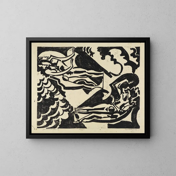 Due coppie nella natura, tavola I - August Babberger — quadro incorniciato alla parete