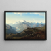 Paesaggio montano - August Becker — quadro incorniciato alla parete