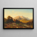 Vista sull'Untersberg al crepuscolo - August Becker — quadro incorniciato alla parete