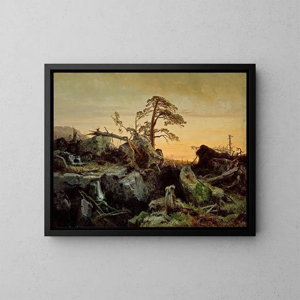 Paesaggio - August Cappelen — quadro incorniciato alla parete