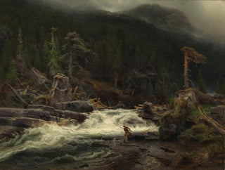 August Cappelen - Waterfall in Telemark.webp