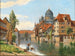 Vecchio Norimberga, vista della sinagoga dal fiume Pegnitz - August Fischer — vista dell’opera
