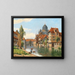 Vecchio Norimberga, vista della sinagoga dal fiume Pegnitz - August Fischer — quadro incorniciato alla parete