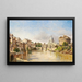 Vista sul Tevere verso il Castel Sant'Angelo e la basilica di San Pietro - August Fischer — quadro incorniciato alla parete