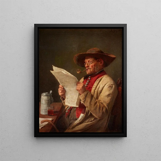 August Friedrich Siegert - Man Reading the News.webp