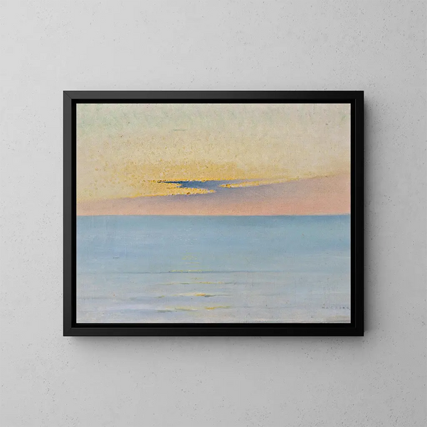 Mare al tramonto - August Hagborg — quadro incorniciato alla parete