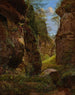 Gorge rocheuse dans l'Uttewalder Grund en Suisse saxonne - August Heinrich — vista dell’opera