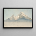 Le Watzmann visto da nord-est e alcuni schizzi di una montagna - August Heinrich — quadro incorniciato alla parete