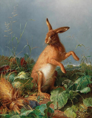 August Heyn - A Hare in the Field.webp
