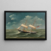 Brig Hermine von Ueckermünde sotto il capitano R. Franck - August Lasczky — quadro incorniciato alla parete