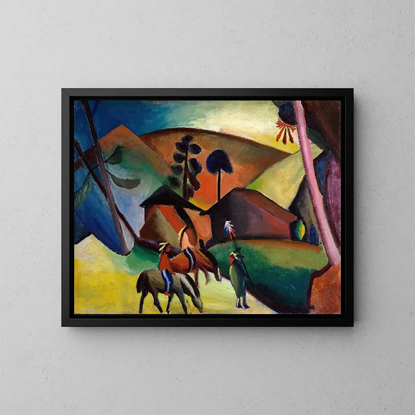 Indiani a cavallo - August Macke — quadro incorniciato alla parete