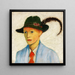 giovane con cappello di piume - August Macke — quadro incorniciato alla parete