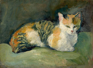 August Macke - Katze auf grnem Kissen I.webp