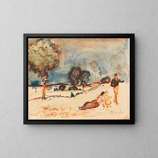 Parte di campagna - August Macke — quadro incorniciato alla parete