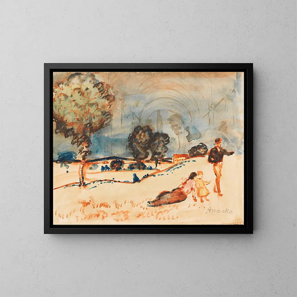 Parte di campagna - August Macke — quadro incorniciato alla parete