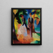 Le persone sul bordo del lago blu - August Macke — quadro incorniciato alla parete