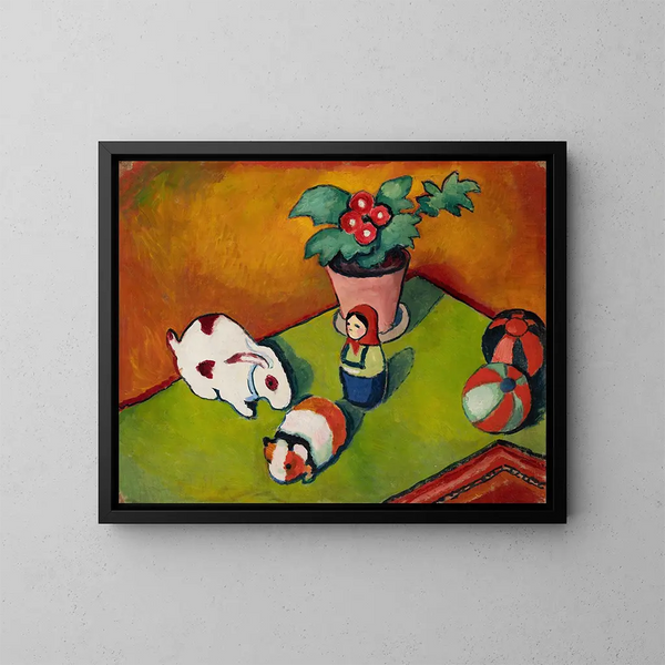 I giocattoli di Little Walter - August Macke — quadro incorniciato alla parete