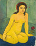 Fille nuda con un fiore rosso - August Macke — vista dell’opera