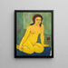 Fille nuda con un fiore rosso - August Macke — quadro incorniciato alla parete