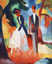 Le persone sul bordo del lago blu - August Macke — vista dell’opera
