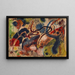 Figura satirica sul Cavaliere blu - August Macke — quadro incorniciato alla parete