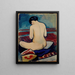 Nu seduto con un cuscino - August Macke — quadro incorniciato alla parete