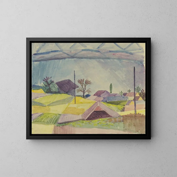 Vista di Hilterfingen - August Macke — quadro incorniciato alla parete