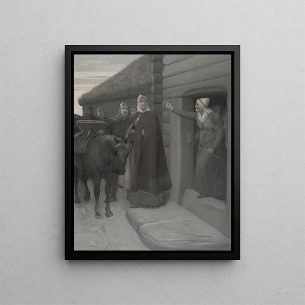 illustrazione per Njals Saga - August Malmström — quadro incorniciato alla parete