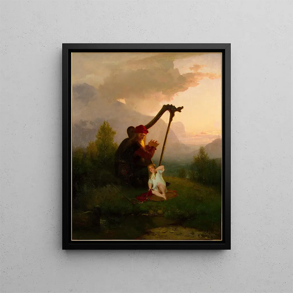 Il re Heimer e Aslög - August Malmström — quadro incorniciato alla parete