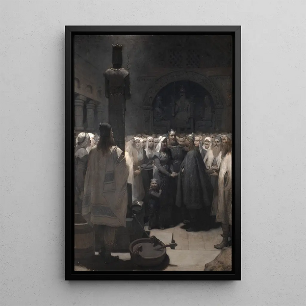 Riconciliazione - August Malmström — quadro incorniciato alla parete