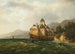 Vista del castello di Chillon sul lago di Ginevra - August Piepenhagen — vista dell’opera