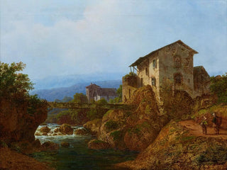 Antico ponte del villaggio - August Piepenhagen — vista dell’opera