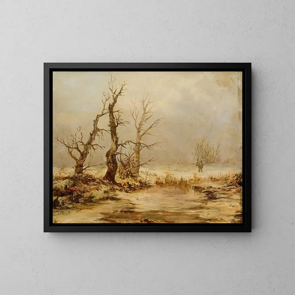 Paesaggio invernale - August Piepenhagen — quadro incorniciato alla parete