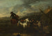 Cavalli e mendicante in un paesaggio - August Querfurt — vista dell’opera