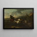 Cavalli e mendicante in un paesaggio - August Querfurt — quadro incorniciato alla parete