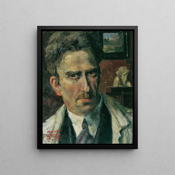 Autoritratto - August Rieger — quadro incorniciato alla parete