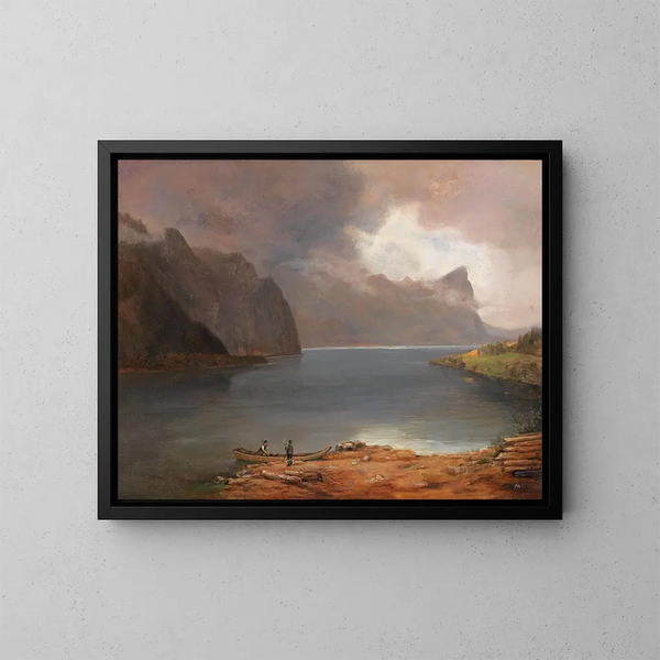 Parte al Mondsee - August Schaeffer von Wienwald — quadro incorniciato alla parete