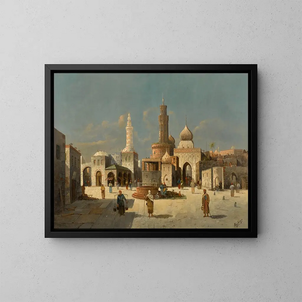 Una città orientale - August von Siegen — quadro incorniciato alla parete